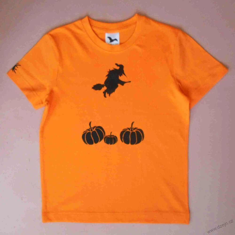 Oranžové dětské halloweenské tričko (8 let)