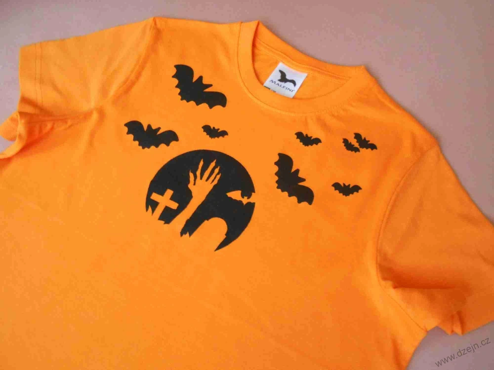Oranžové dětské halloweenské tričko (10 let)