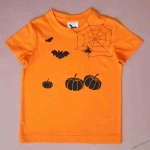 Oranžové dětské halloweenské tričko (4 roky)