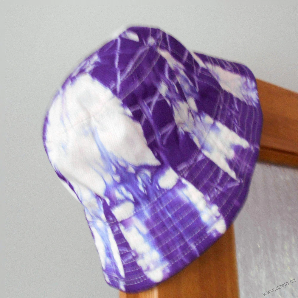 Batikovaný dětský klobouček (M/L) - růžovo-fialový  