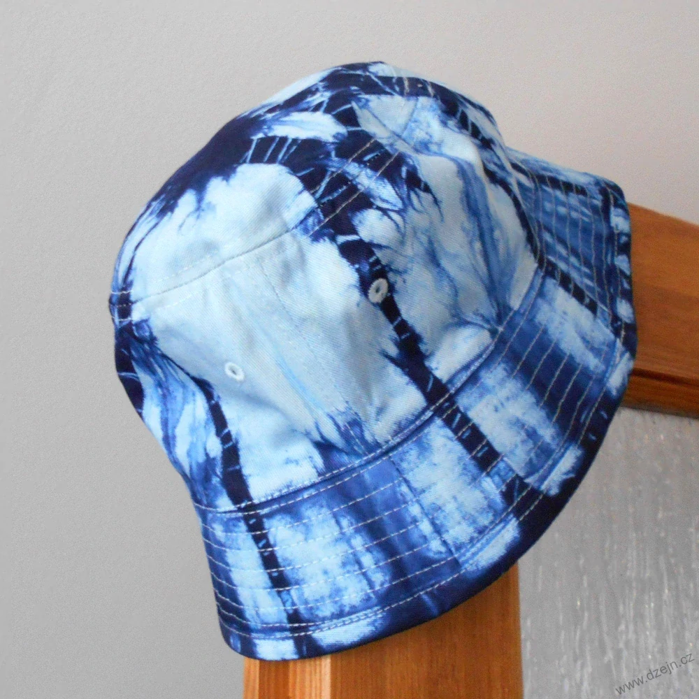 Batikovaný dětský klobouček (M/L) - modrý