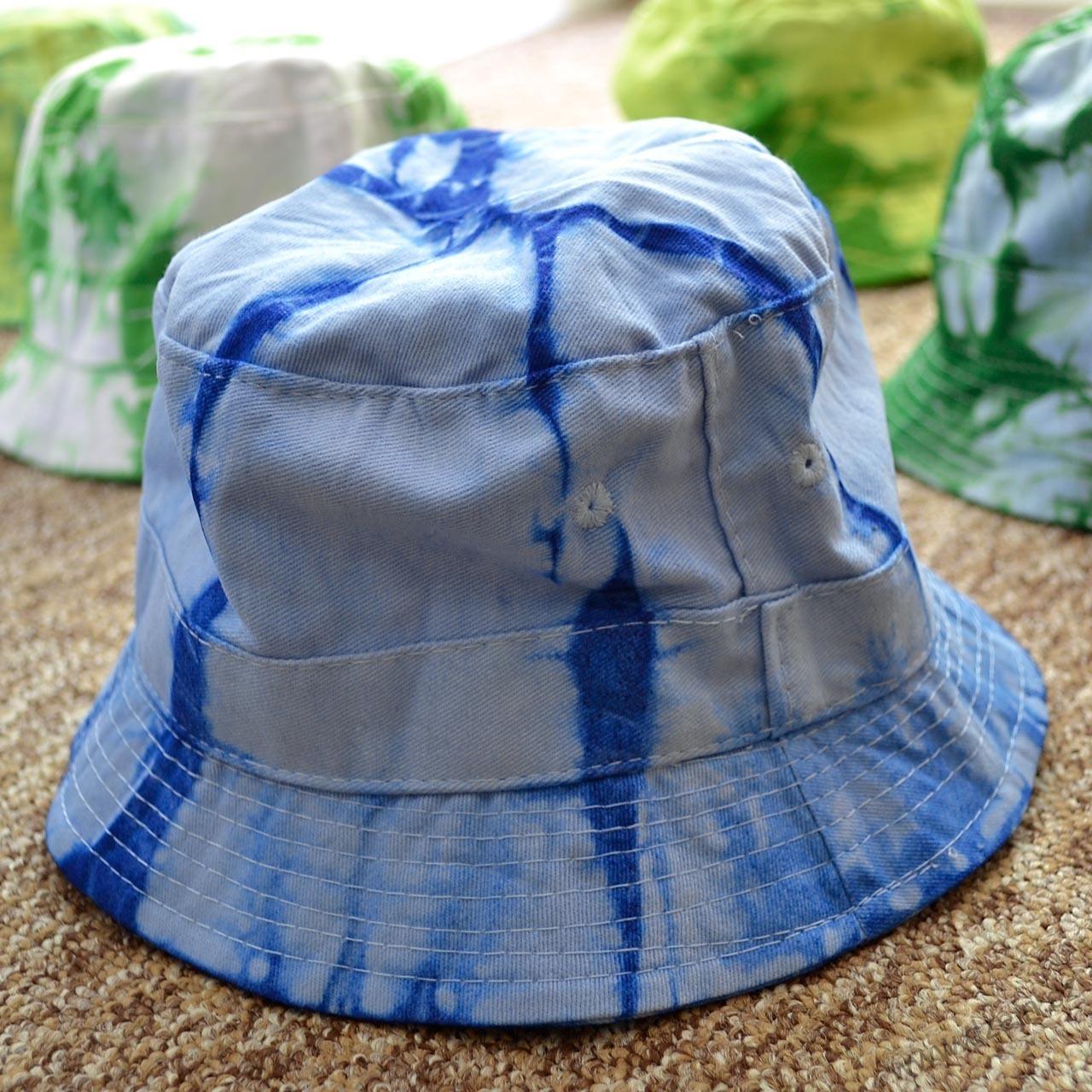 Batikovaný dětský klobouček - modrý