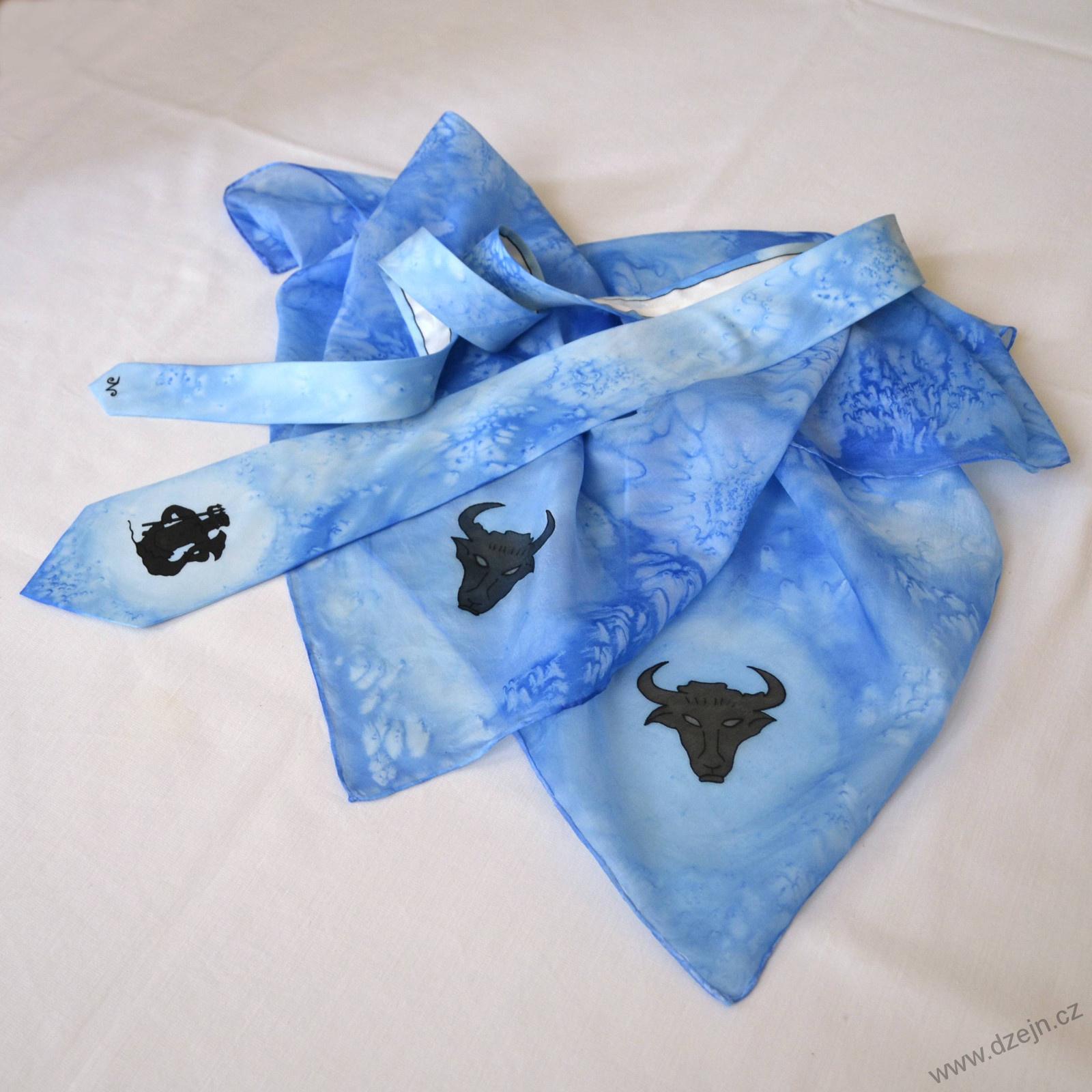 Hedvábný šátek - zvěrokruh - býk
