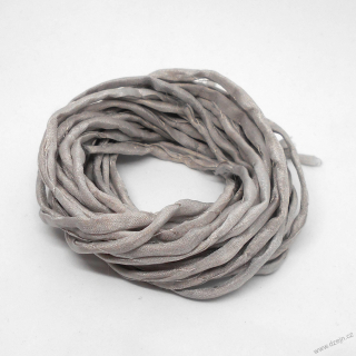 Hedvábná šňůrka šedobéžová