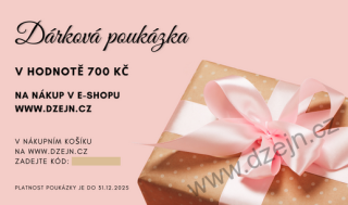 Dárková poukázka na 700 Kč