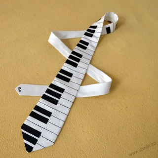 Hedvábná kravata s klaviaturou
