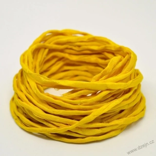 Hedvábná šňůrka tmavě žlutá