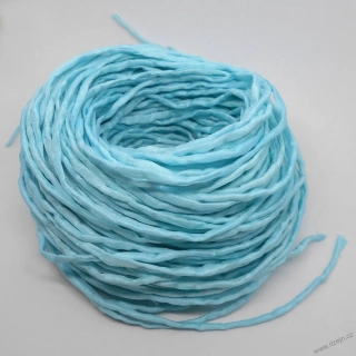 Hedvábná šňůrka světlá tyrkysová