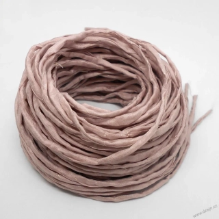 Hedvábná šňůrka béžová, trochu do starorůžové
