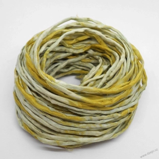 Hedvábná šňůrka zeleno-olivová