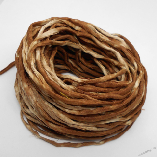 Hedvábná šňůrka béžovo-hnědá