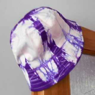 Batikovaný dětský klobouček (M/L) - růžovo-fialový  