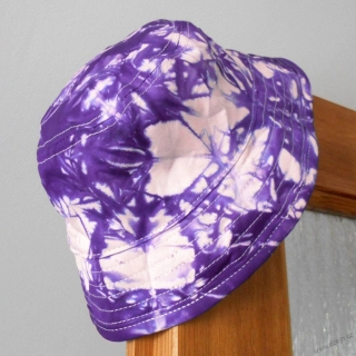 Batikovaný dětský klobouček (S/M) - růžovo-fialový  