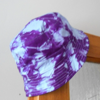 Batikovaný klobouček - modro-fialový