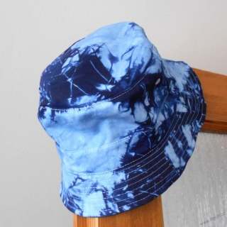 Batikovaný klobouček - modrý