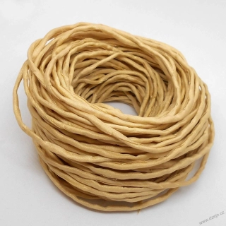 Hedvábná šňůrka béžová, odstín trochu do žluté