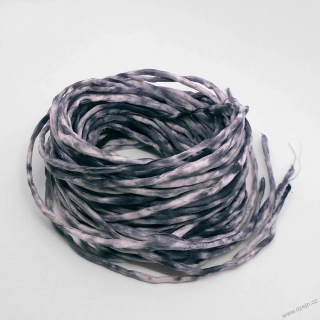 Hedvábná šňůrka šedo-světloučce růžová