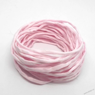 Hedvábná šňůrka světloučce růžová