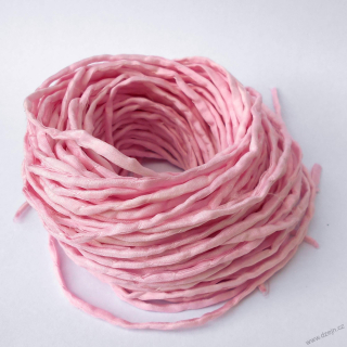 Hedvábná šňůrka světlá růžová