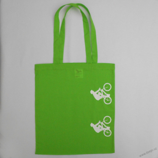 Zelená taška s bílými cyklisty