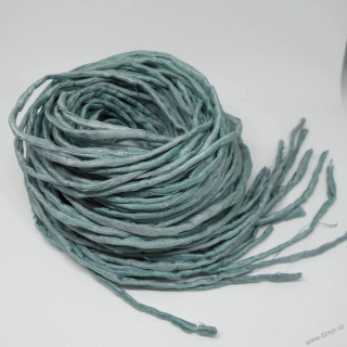 Hedvábná šňůrka šedozelená