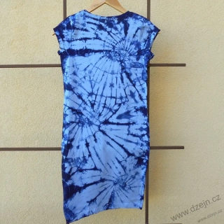 Modré dámské batikované šaty