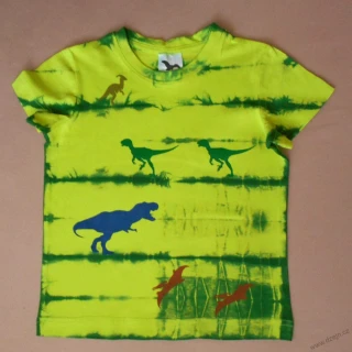 Zelené dětské tričko s dinosaury (4 roky)